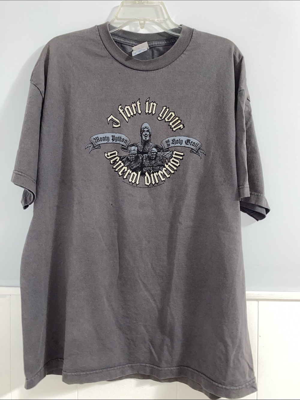 Monty Python & The Holy Grail I Fart in your general direction Gray Graphic Tee